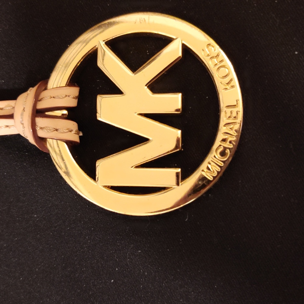 Michael Kors Gold Medallion Logo Initials For Your Purse Or Bag Charm Metal - Picture 5 of 7